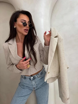 Marynarka SLIM melange - multi