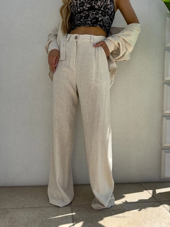 Spodnie SIMPLE natural - jasny beż