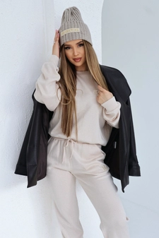 Czapka BG Rosa | beż melanż