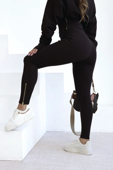 Legginsy damskie BG Goddess | gorzka czekolada