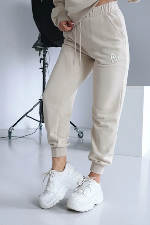 Spodnie damskie BG Brand | jasny beż