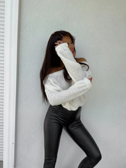 Bluza UNDER baranek – ecru