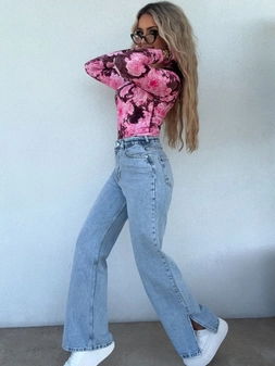 Jeansy MOM FIT FLARED – dark jeans