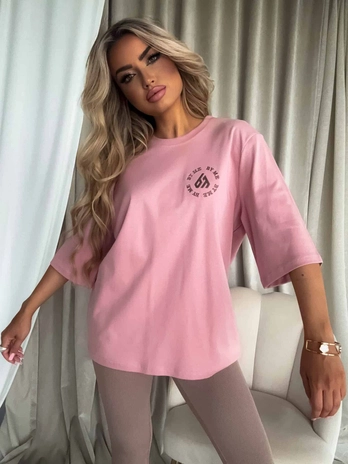 T-SHIRT PREMIUM - brudny róż