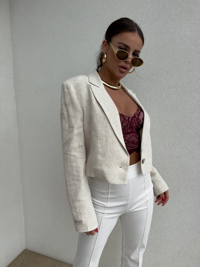 Marynarka SLIM natural - jasny beż