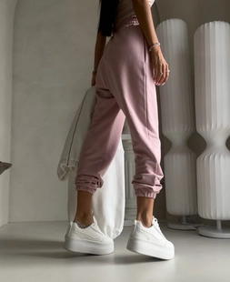 Spodnie dresowe CLASSIC - pudrowy róż