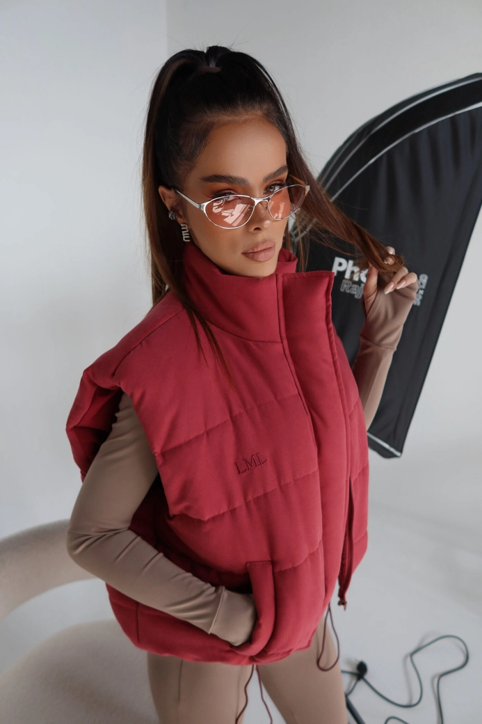 Kamizelka OUTSIDE bordo