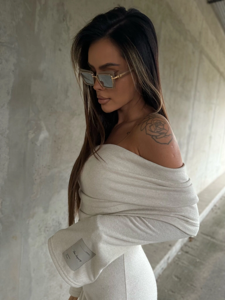 Sukienka VELVET beż A17547