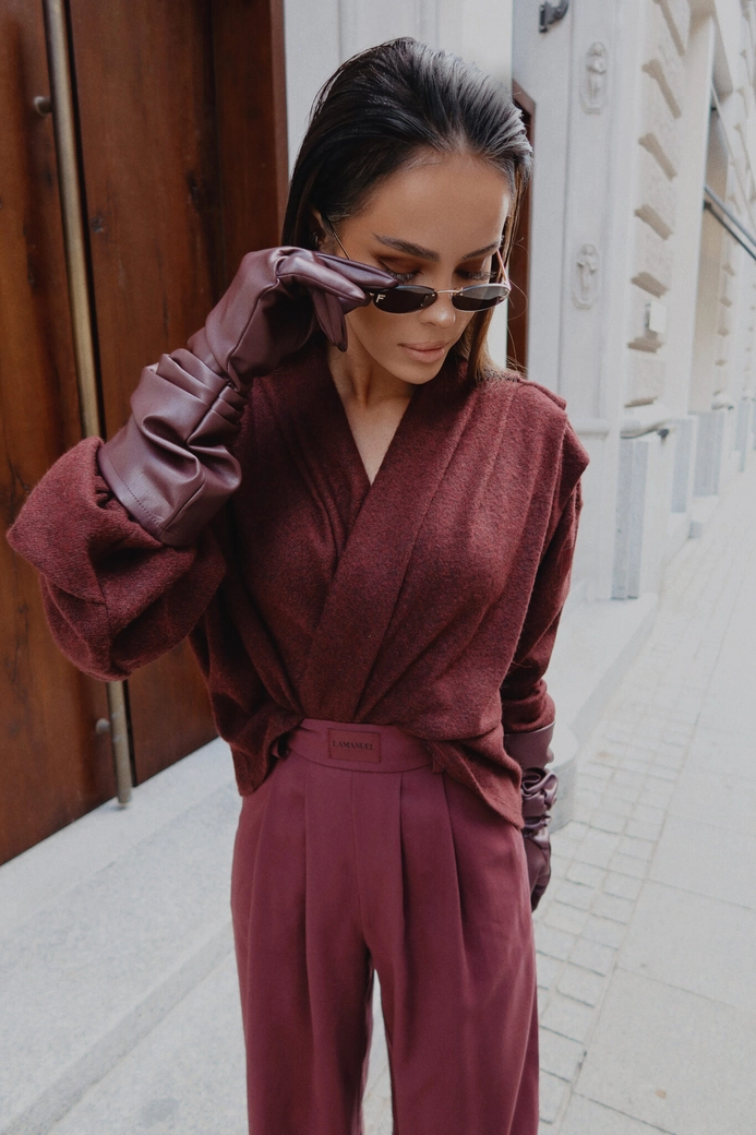 Sweter TELL HER bordo