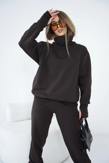 Bluza damska BG Say yes | gorzka czekolada