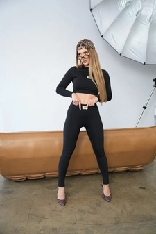 Legginsy damskie BG Tyla | czarny