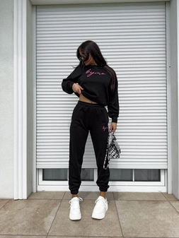 Bluza dresowa LOGO – czarna