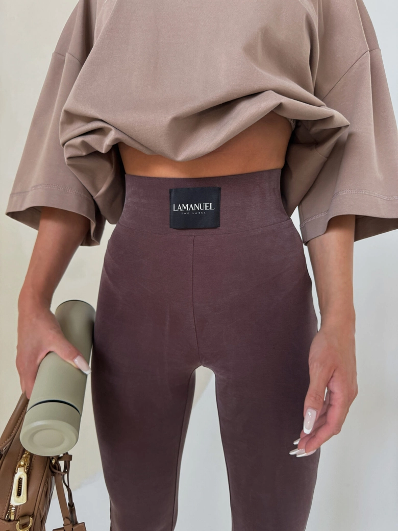 Legginsy BLESSED czekolada