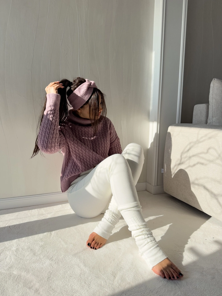 Sweter golf INKO - ametyst