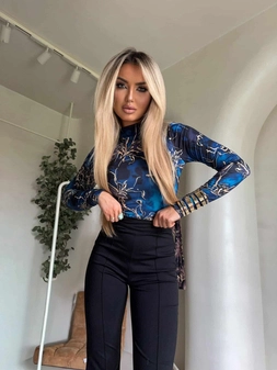 Bluzka SKIN CHAOS – niebieski