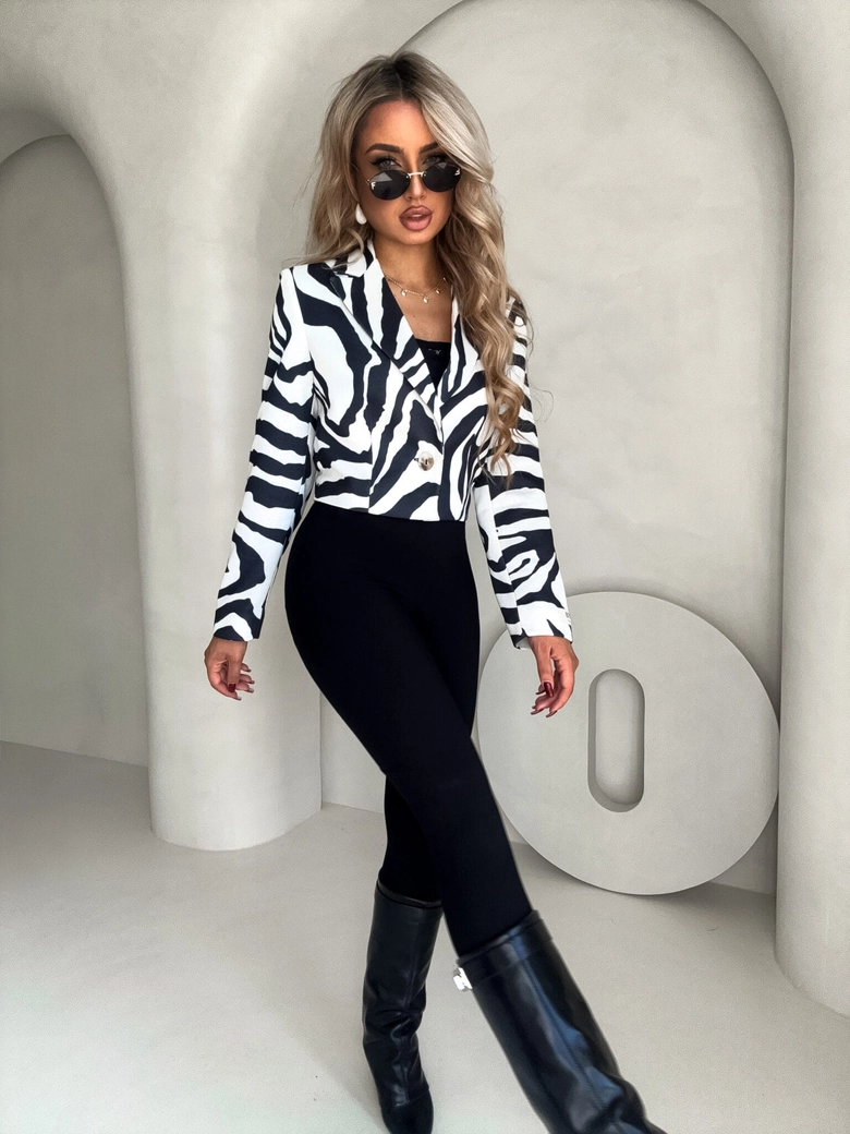 Marynarka dresowa SLIM - zebra