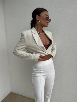 Marynarka SLIM natural - jasny beż