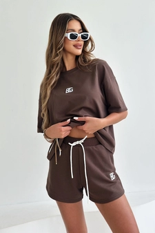 Szorty damskie BG Dare | czekoladowy