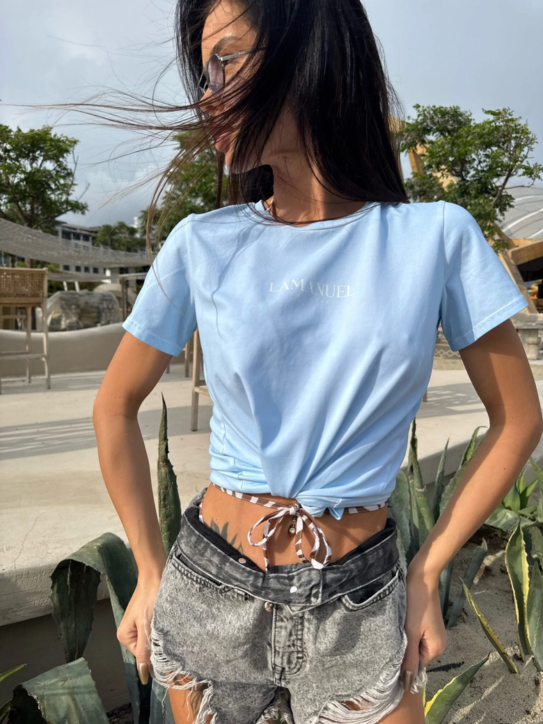 Tshirt SOLAR neon błękit limited