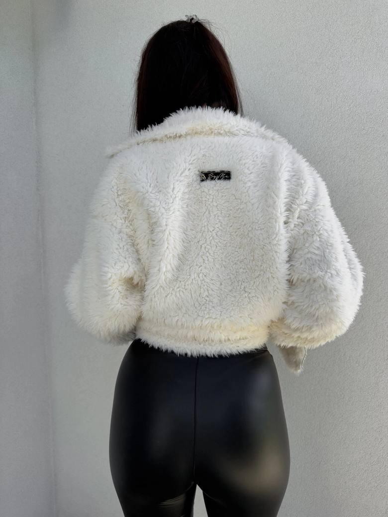 Kurtka futerko ILANIA – ecru