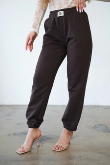 Spodnie damskie BG Version | gorzka czekolada