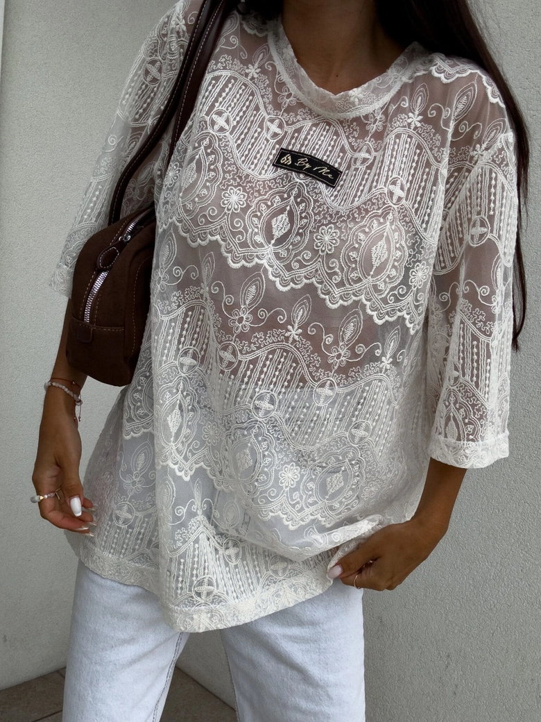 Bluzka PEROLA – ecru