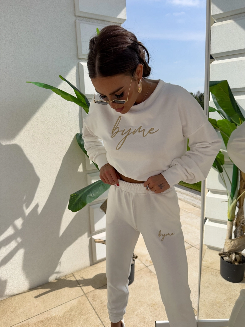 Bluza dresowa LOGO – ecru