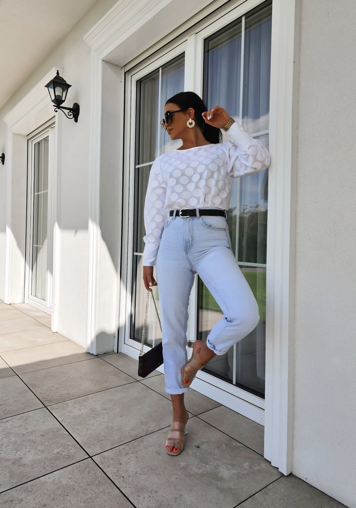 Bluzka MONICA koła - białe C18615