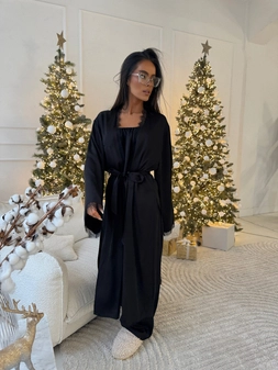 Szlafrok PEARL czarny