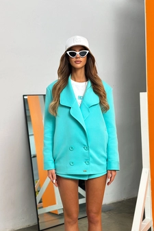 Płaszcz damski BG Voodoo | mięta H20714