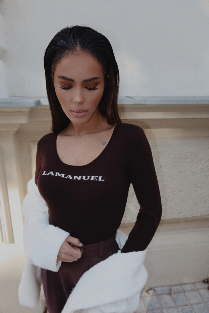 Sweter MAIN ONE czekolada