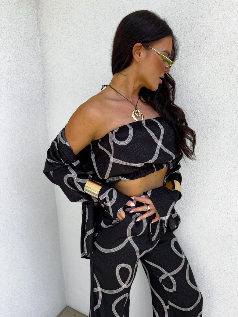 Komplet LAURENT print – czarny