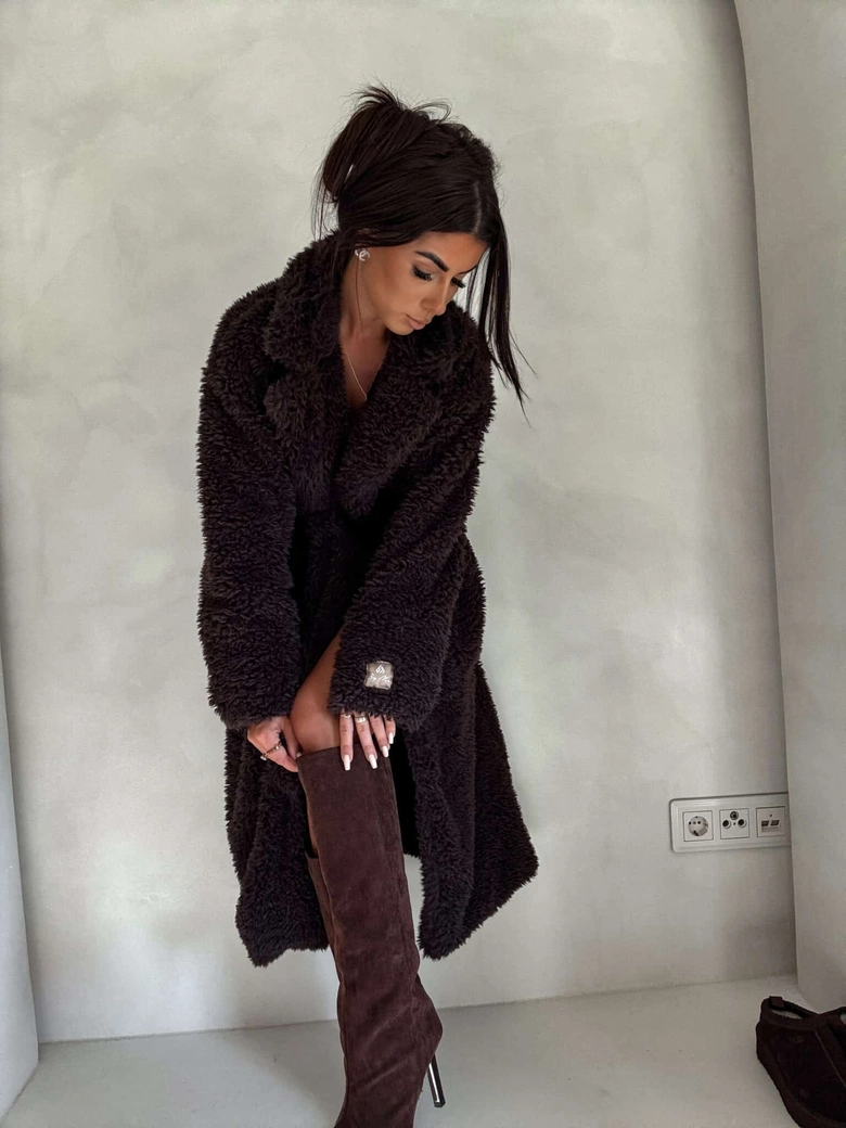 Płaszcz FUR – czekoladowy