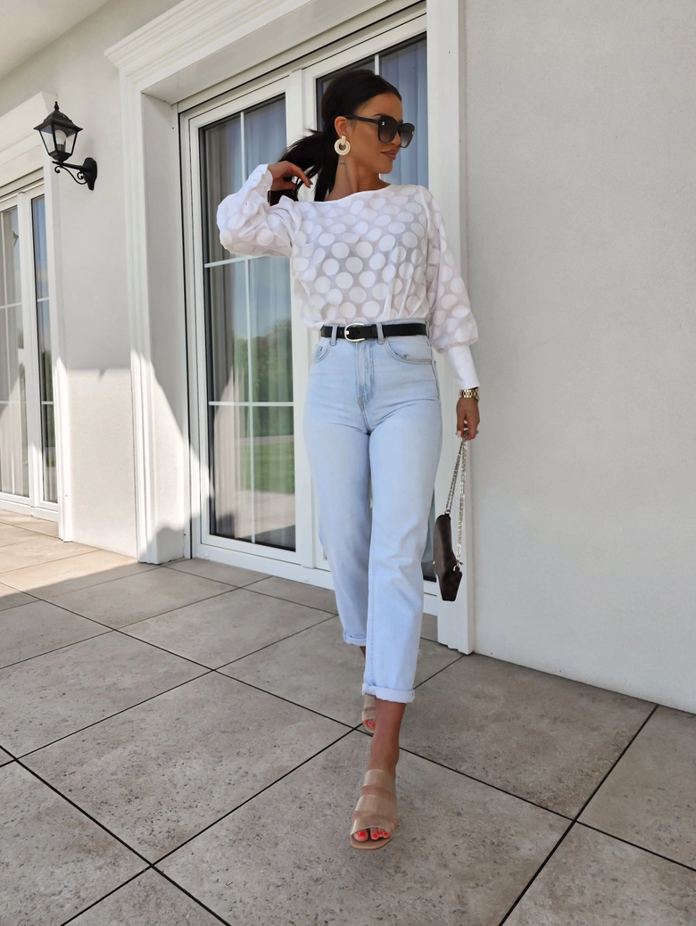 Bluzka MONICA koła - białe C18615