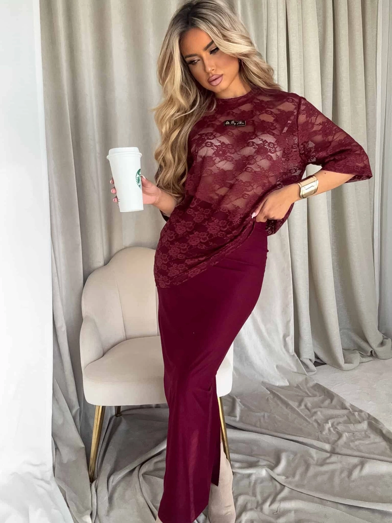 Spódnica VOGUE – bordowa