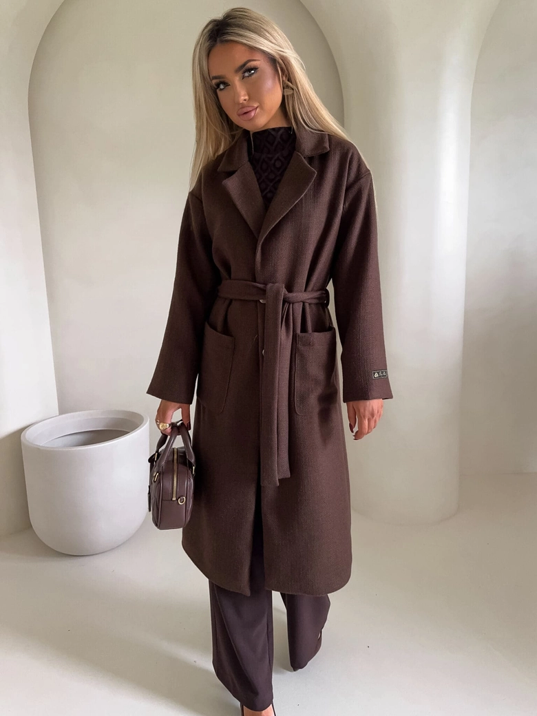 Płaszcz BOSS – czekoladowy