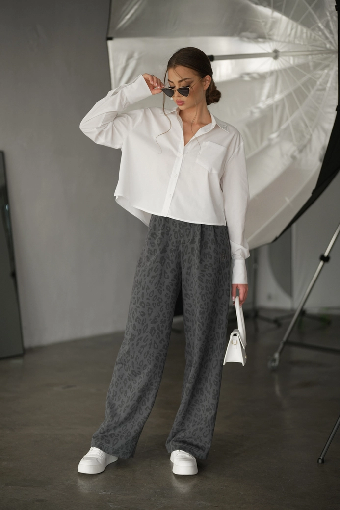 Spodnie damskie BG Mariah | grafit (print) T18504