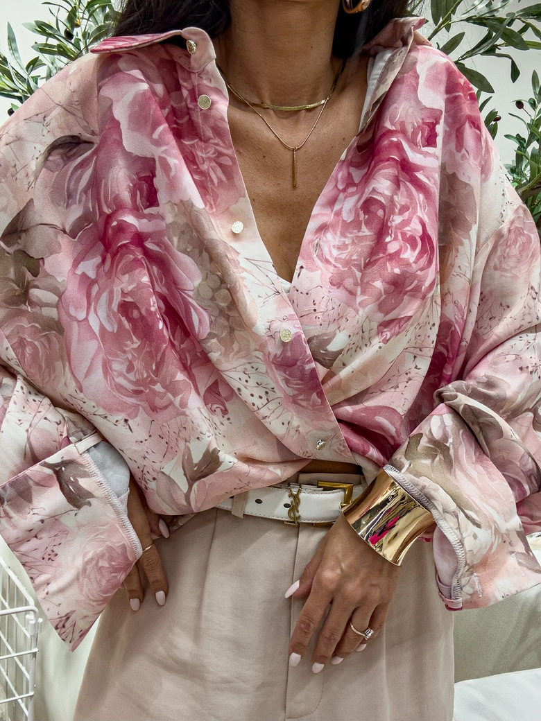 Koszula OVER SPRING - jasny róż