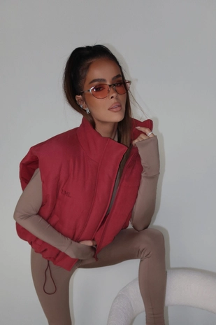 Kamizelka OUTSIDE bordo