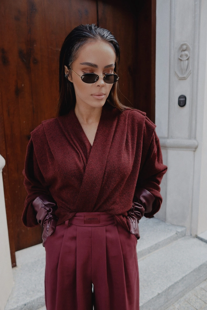 Sweter TELL HER bordo