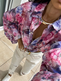 Koszula OVER SPRING - piwonia