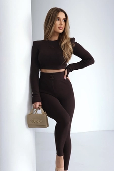 Legginsy damskie BG Taste | gorzka czekolada