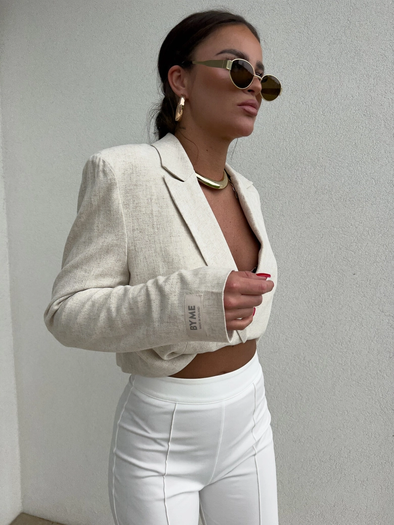 Marynarka SLIM natural - jasny beż