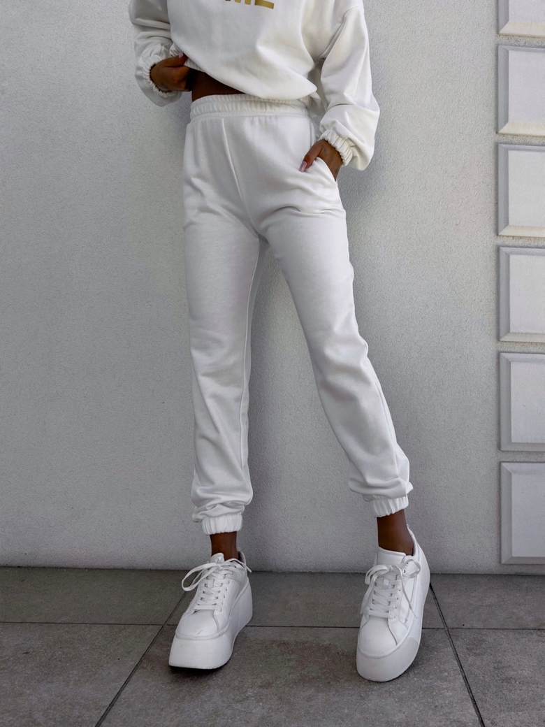 Spodnie dresowe CLASSIC - ecru