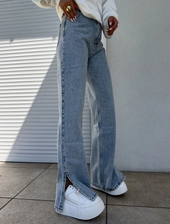 Jeansy MOM FIT FLARED – dark jeans