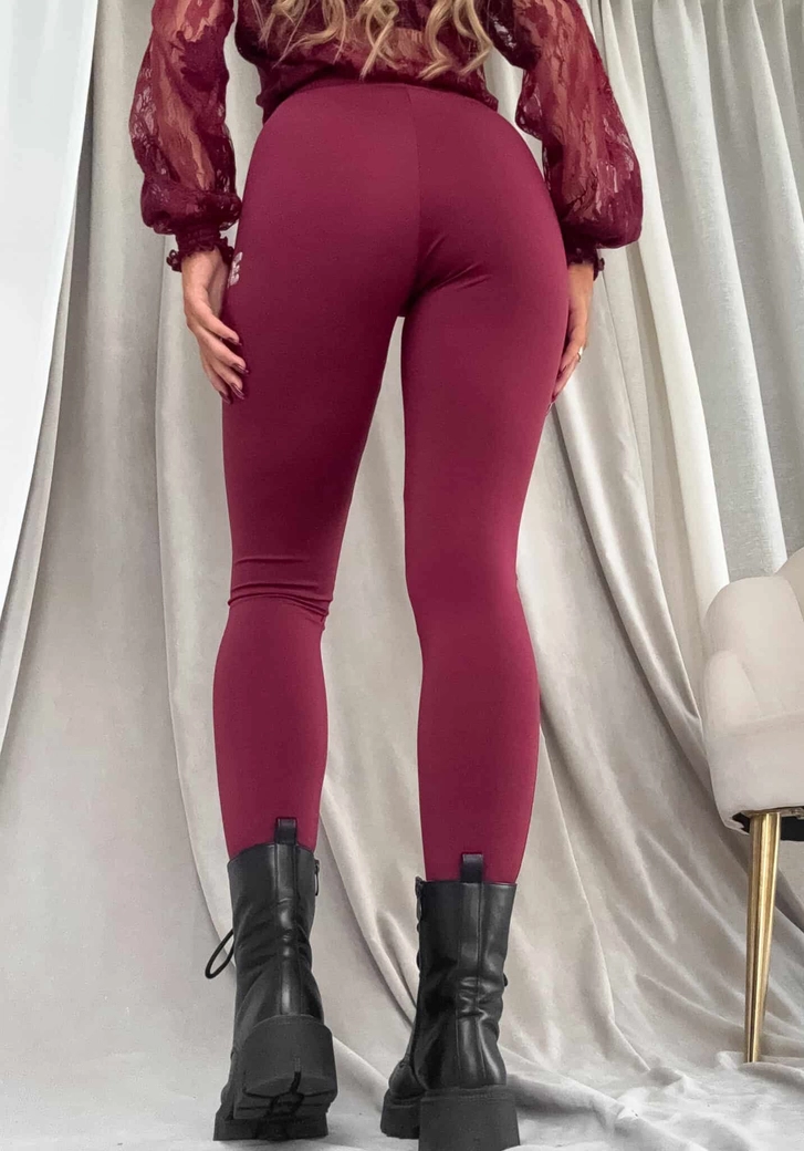 Legginsy WOW - bordowe