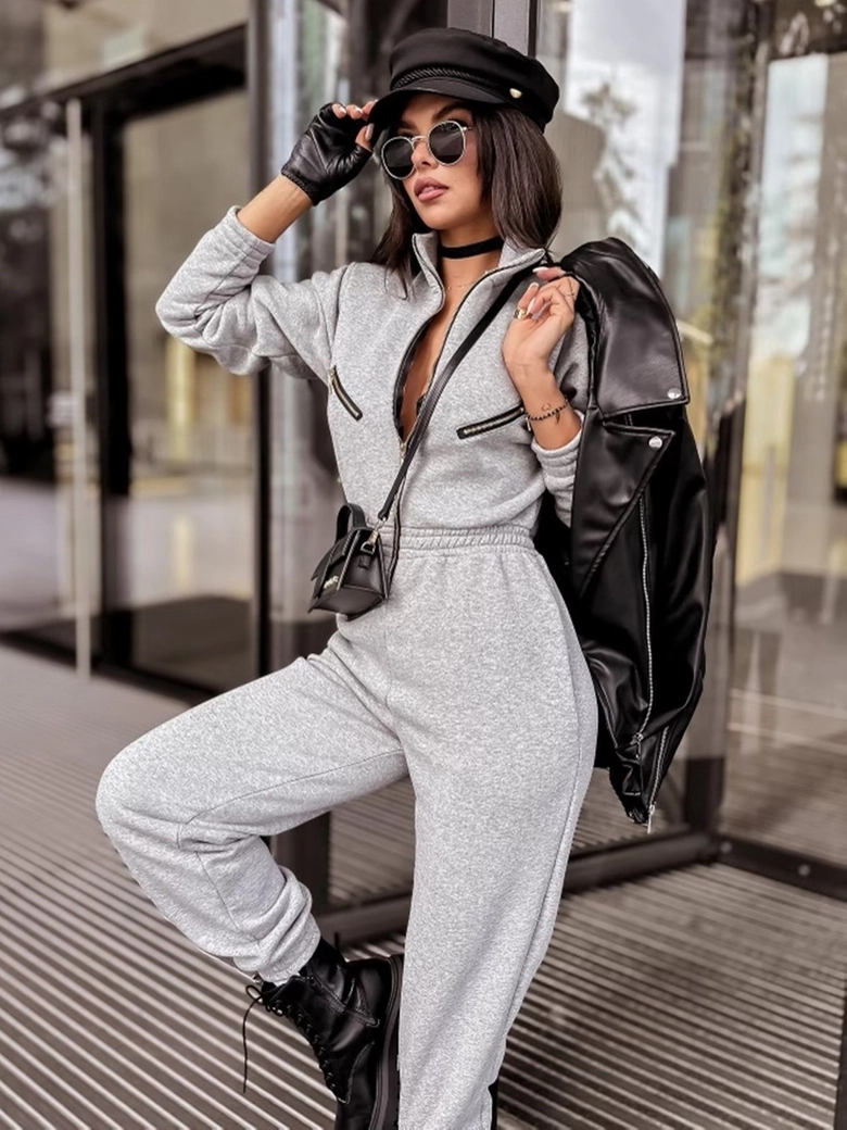 Kombinezon szary melanż Barb B293