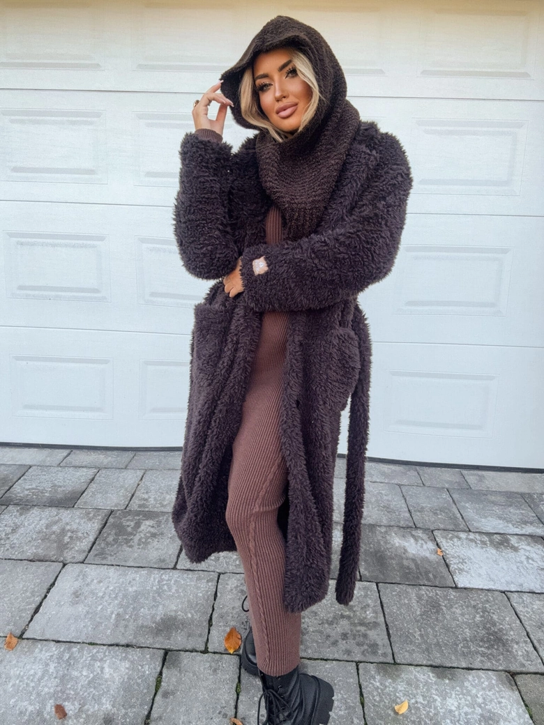 Płaszcz FUR – czekoladowy