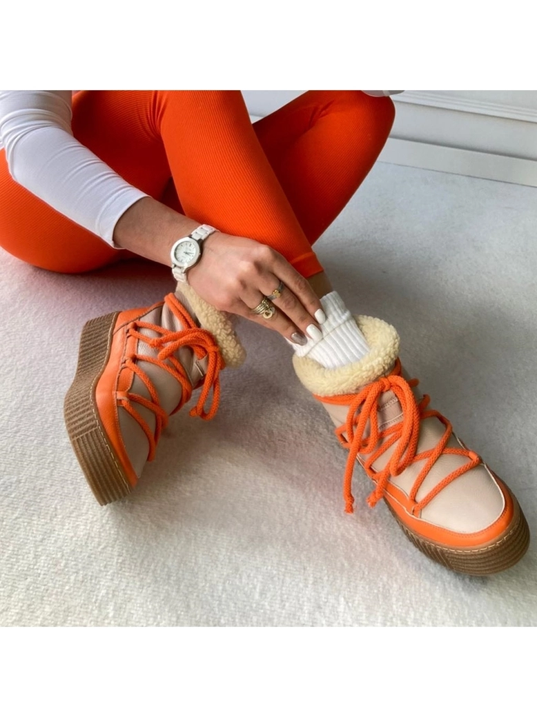 Śniegowce beżowo pomarańczowe z wiązaniem I530