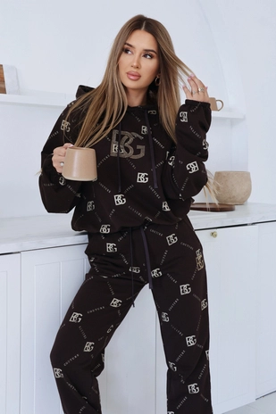 Dres damski BG Holo | czekolada - złoto